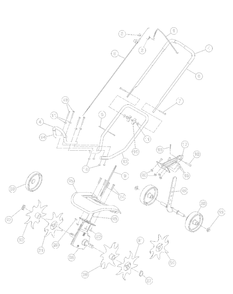General Assembly 11.30.11andafter Diagram and Parts List for Y144 21AA144R900 Yard Machines Tiller